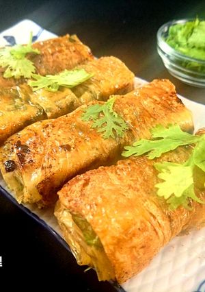香菜豆皮捲 的食譜成品照片