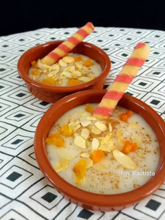 Una foto de Manjar blanco con bebida de almendra