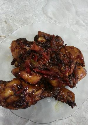 Foto resep Ayam bakar kuah kecap pedas