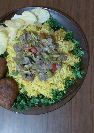 صورة لوصفة ارز بسمتي بالكبد