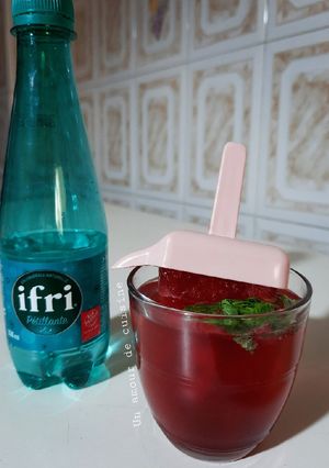 Une photo de Eau pétillante aromatisée et glacée 🍹