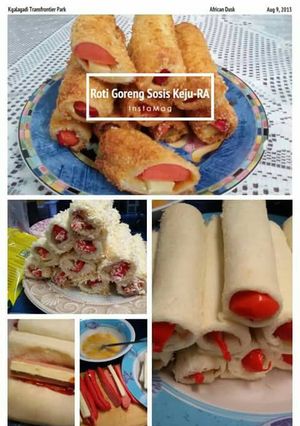 Foto resep roti isi sosis keju