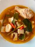 Tom Yum with King Oyster Mushrooms and Chicken Wings