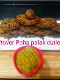 Leftover Poha Palak Cutlet