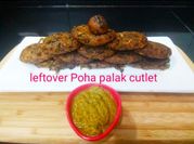A picture of flattened rice cutlets