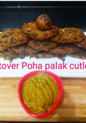A picture of Leftover Poha Palak Cutlet.