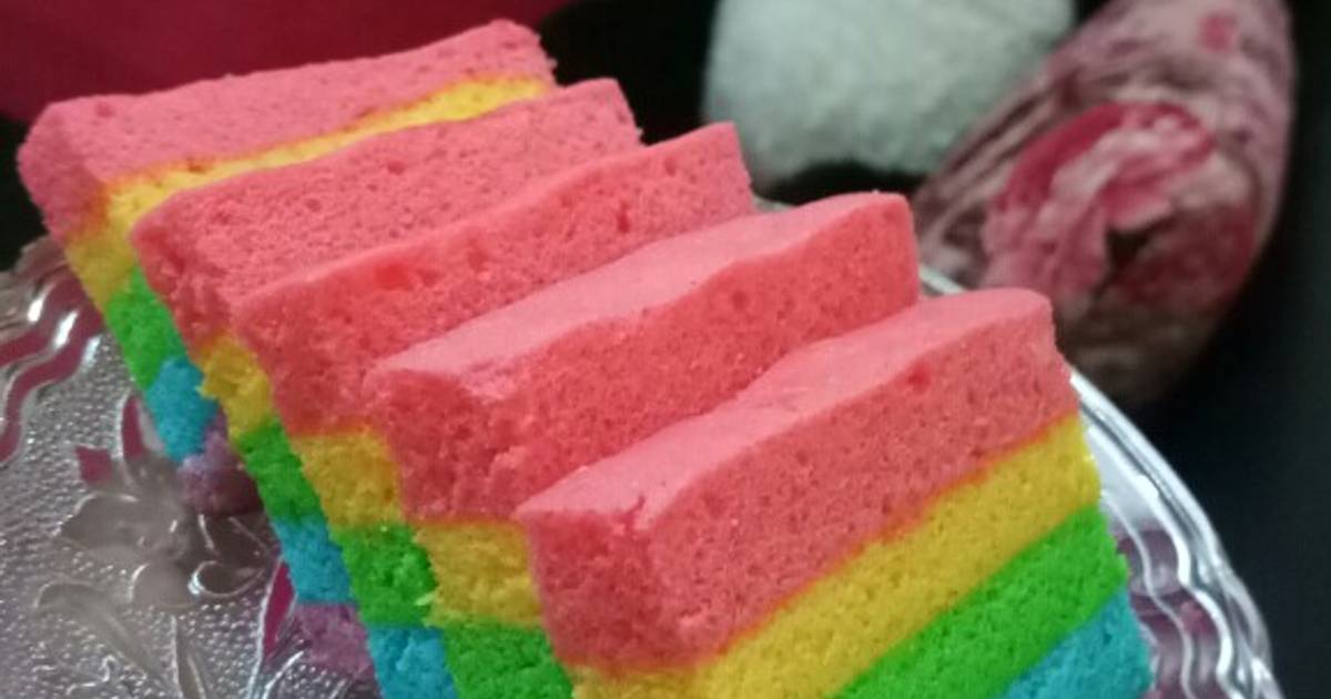 Resep Rainbow Cake Oleh روحمياتي Cookpad