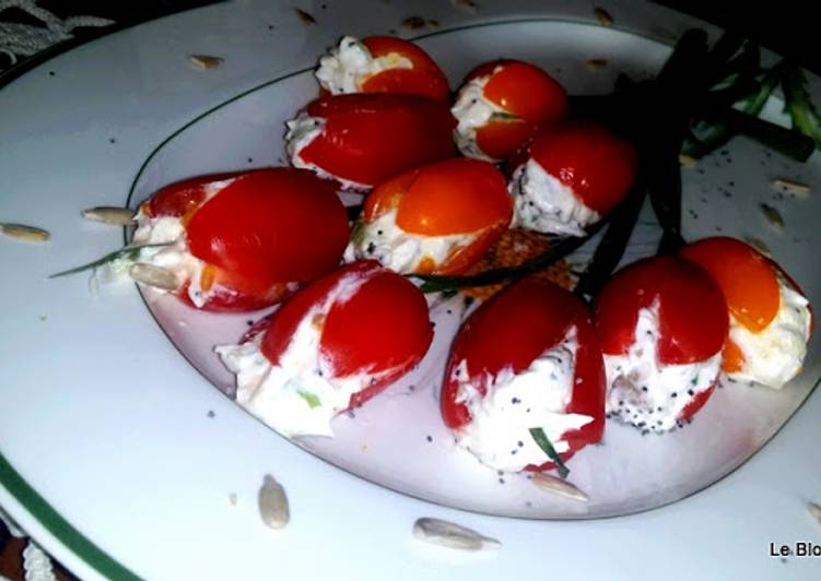 Maniere simple a Faire Tous les soirs de la semaine Tulipes de tomates cerises au kiri