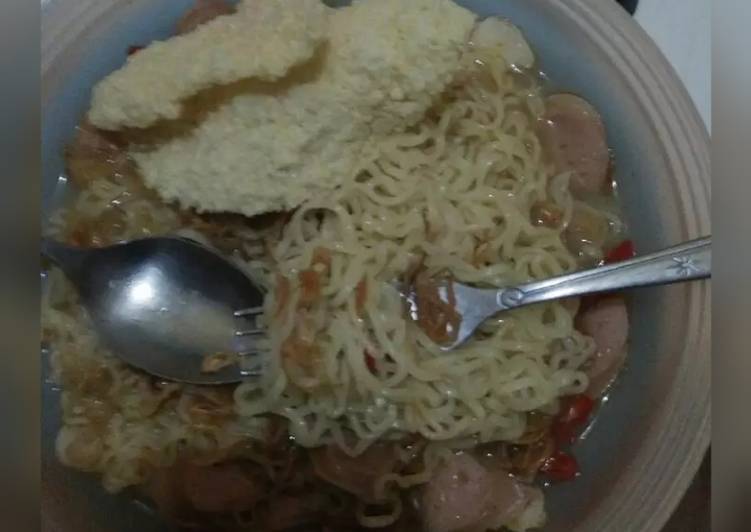 Resep: #1 Mie instan kuah pedas Enak Dan Mudah