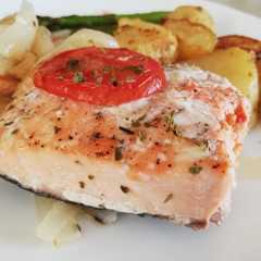 Una foto de Salmón al horno