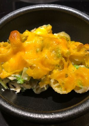 A picture of Shredded Chicken Broccoli 🥦 Pasta Bake.