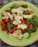Petto di pollo con pomodorini e rucola