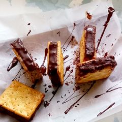 A picture of Chocolate 🍫 cream crackers.