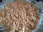 Una foto de crumble de manzana y avena