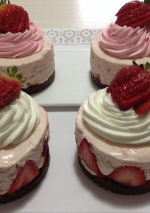 Una foto de MIni Cheesecake de Frutillas
