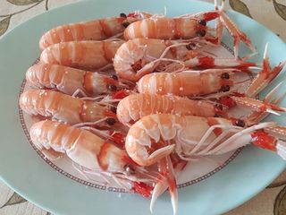 Cigalas cocidas, muy sabrosas