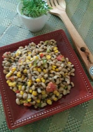 A picture of Masala bean salad.