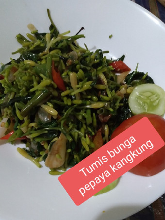 Resep Tumis bunga pepaya kangkung yang Lezat Sekali