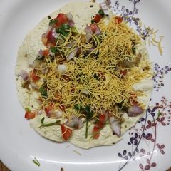 A picture of Papad chat.
