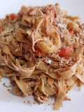 Pasta con ragú de pavo