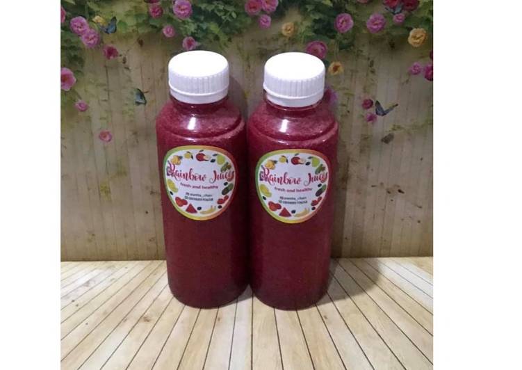 Langkah Mudah untuk Membuat Diet Juice Raspberry Watermelon Tomato Pomegranate Beetroot Anti Gagal