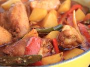 A picture of dutch oven braised chicken