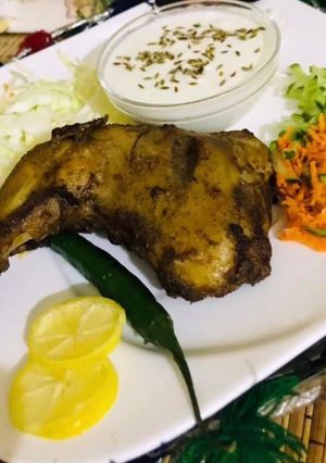 A picture of Chicken tikka (without oil).