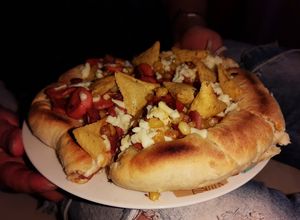 Una foto de Pizza en sartén sin horno