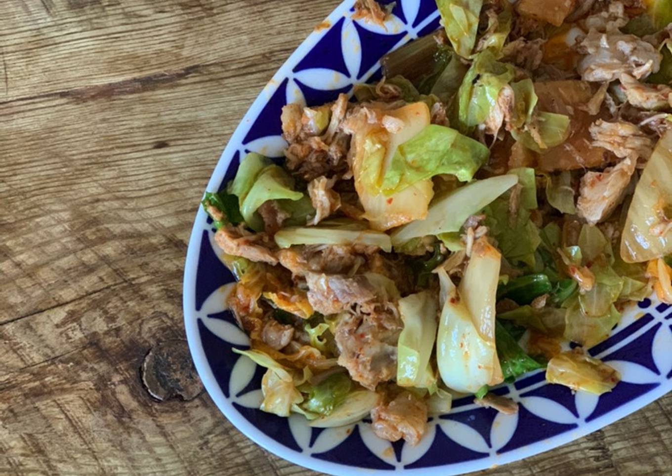 Pork, Kimchi, Cabbge saute - Leftover idea