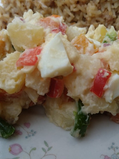 A picture of Deviled potato salad.