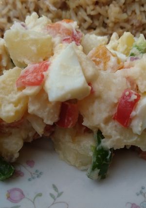 A picture of Deviled potato salad.