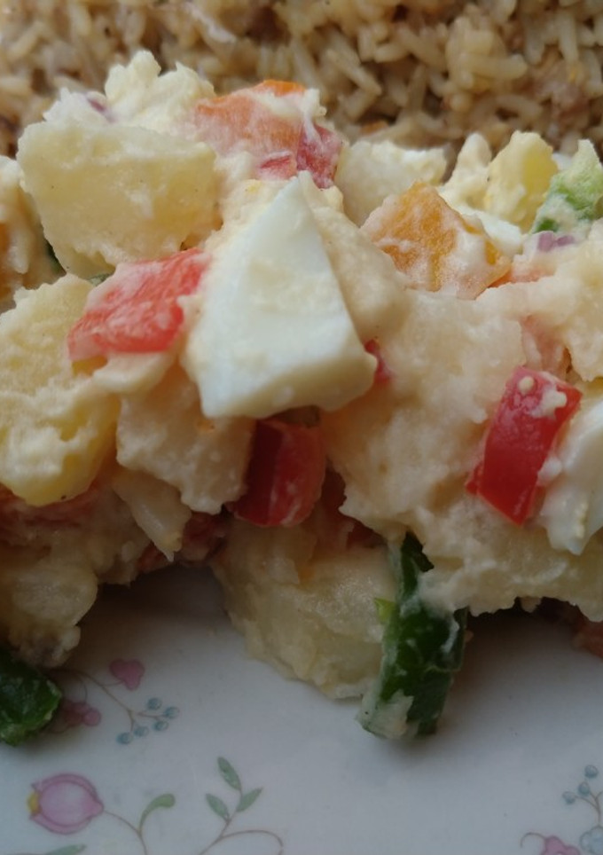 A picture of Deviled potato salad.