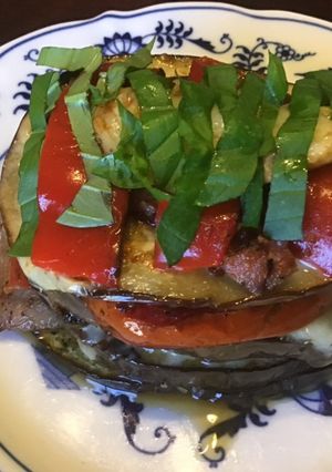A picture of California Farm Roasted Cheese Tomato Ham Eggplant.