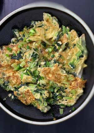 Hình của món Cải hoa hồng chiên trứng 🥚.