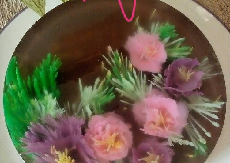 Resep masakan Puding Art Flower | cara pembuatan Puding Art Flower Yang Lezat Sekali