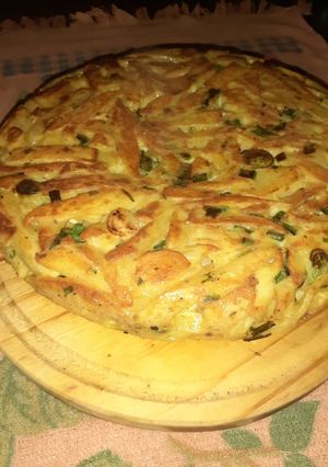 Una foto de Tortilla de papas con verdeo
