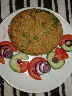 A picture of Simple vegan pilau #myricedishcontest.
