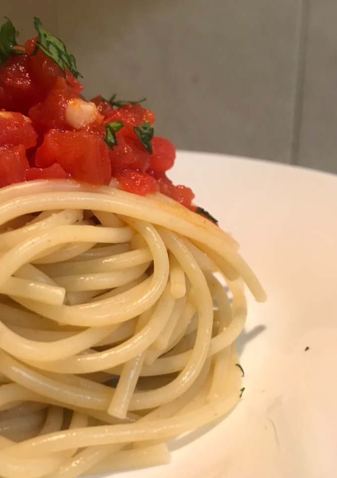 Una foto de Spaghetti alla puttanesca
