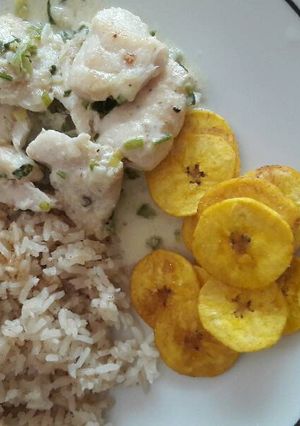 Una foto de Robalo en leche de coco