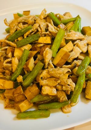 四季豆炒豬肉片 的食譜成品照片