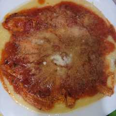 Una foto de Polenta al microondas con Tuco de no pollo