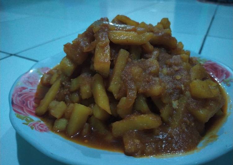 Bagaimana Menyiapkan Kentang lembut pedas manis Anti Gagal