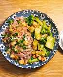 Bún trộn tôm eatclean