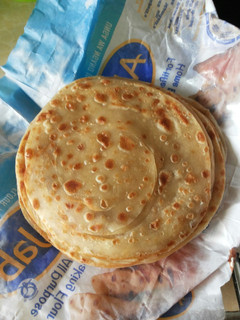 A picture of Soft layered chapatis.