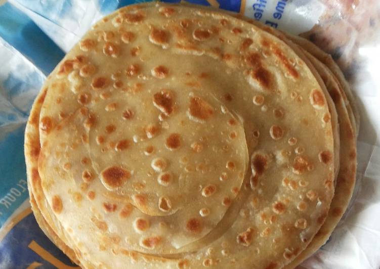 Soft layered chapatis