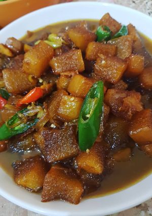 Foto resep Oseng kikil pedas manis