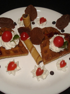 A picture of Chocolate waffles.
