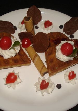 A picture of Chocolate waffles.