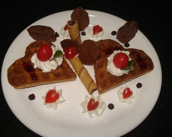 Popular Cuisine Chocolate waffles Delicious Steady