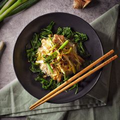 A picture of Baked Fish Fillets With Soy, Garlic, Ginger & Spring Onion.